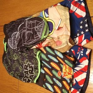 3 Pair Swim Trunks Size 4/5 Star Wars Phineas Ferb